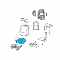 OEM 2003 Lincoln LS Seat Cushion Pad Diagram - 3W4Z-54632A23-AA