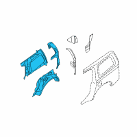 OEM 2011 Nissan Armada Wheel House - Rear, Inner RH Diagram - 76750-7S031
