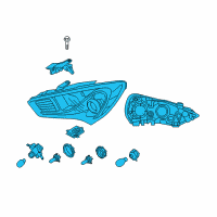 OEM 2014 Hyundai Genesis Coupe Headlamp Assembly, Right Diagram - 92102-2M530