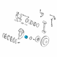 OEM 2002 Honda Civic Bearing Assembly, Front Hub Diagram - 44300-S6D-E01