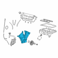 OEM Mercury Front Cover Diagram - 9L8Z-6019-A