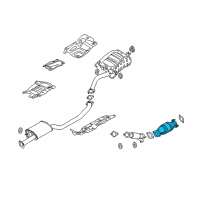 OEM 2011 Hyundai Santa Fe Catalytic Converter Assembly Diagram - 28950-2G380