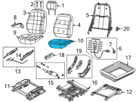OEM 2014 Ram ProMaster 3500 Seat Cushion Foam Front Diagram - 68247602AA