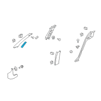 OEM 2014 Chevrolet Caprice Lock Pillar Trim Diagram - 92264460