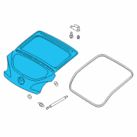 OEM 2013 Hyundai Veloster Panel Assembly-Tail Gate Diagram - 73700-2V011