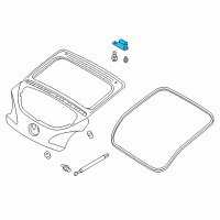 OEM 2017 Hyundai Veloster Hinge Assembly-Tail Gate Diagram - 79770-2V000