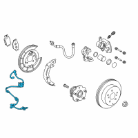 OEM 2017 Toyota RAV4 Rear Speed Sensor Diagram - 89545-0R050