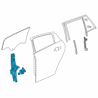 OEM Buick Regal TourX Window Regulator Diagram - 13469474