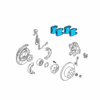 OEM 2001 Lexus IS300 Rear Disc Brake Pad Kit Diagram - 04466-30161