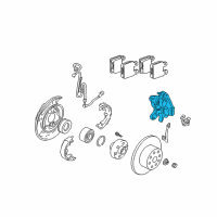 OEM Lexus SC430 Rear Driver Disc Brake Cylinder Assembly Diagram - 47750-30410