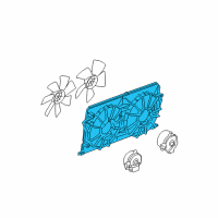 OEM Buick Lucerne Shroud Asm-Engine Coolant Fan Diagram - 21999691