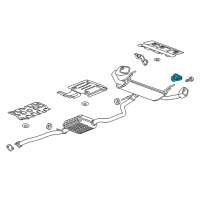 OEM 2021 GMC Terrain Muffler & Pipe Hanger Diagram - 84205378