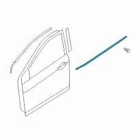 OEM 2017 Hyundai Elantra GT Weatherstrip Assembly-Front Door Belt Outside LH Diagram - 82210-A5010