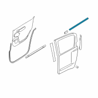 OEM 2012 Nissan Armada Seal-Rear Door Inside, RH Diagram - 82834-ZE00A