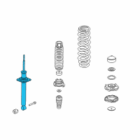 OEM 1997 Acura RL Shock Absorber Unit, Rear Diagram - 52611-SZ3-004