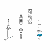 OEM 1996 Acura RL Rubber, Rear Spring Mounting Diagram - 52686-SP0-024