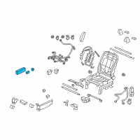 OEM 2005 Acura MDX Switch Assembly, Driver Side Power Seat (8Way) (Graphite Black) Diagram - 81650-S3V-A01ZA