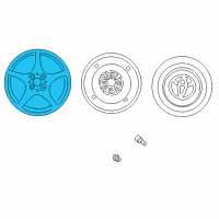 OEM 2001 Toyota MR2 Spyder Wheel, Alloy Diagram - 42611-17401