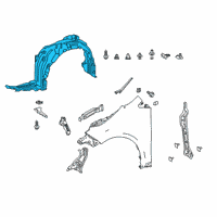 OEM 2020 Toyota Corolla Fender Liner Diagram - 53875-12630