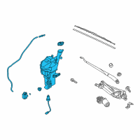 OEM 2014 Kia Forte Koup Washer Reservoir & Pump Assembly Diagram - 98610A7010