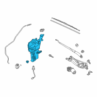 OEM 2016 Kia Forte Windshield Washer Reservoir Assembly Diagram - 98620A7010