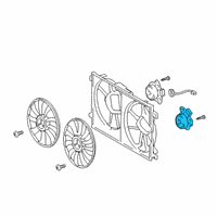 OEM Lexus UX250h Motor, Cooling Fan W Diagram - 16363-24100