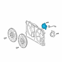 OEM 2019 Lexus UX250h Motor, Cooling Fan W Diagram - 16363-47050