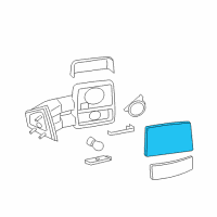 OEM 2013 Ford F-150 Mirror Glass Diagram - 7L3Z-17K707-C