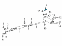 OEM 2022 Lexus NX250 Bracket, Exhaust PIP Diagram - 17576-25020