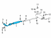 OEM Lexus NX450h+ Pipe Assy, Exhaust Diagram - 17410-25320