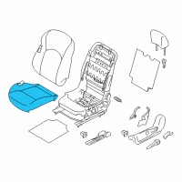 OEM 2014 Nissan Juke Pad Front Seat Cushion Diagram - 87361-3YW2A