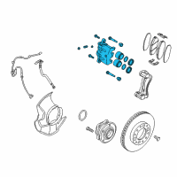 OEM 2012 Kia Sorento Front Brake Caliper Kit, Left Diagram - 581801UA00