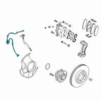 OEM 2013 Hyundai Santa Fe Sensor Assembly-Abs Front Wheel , R Diagram - 95671-2W000