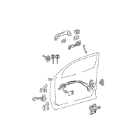 OEM Toyota Tundra Lock Cable Diagram - 69750-0C040