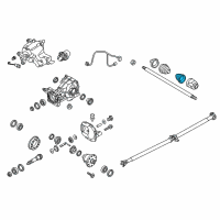 OEM 2022 Kia Sportage Boot Kit-Rear Axle Differential Diagram - 49642D7000