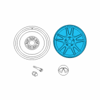 OEM Infiniti Q60 Rear Wheel Rim Diagram - D0C00-1NY4A