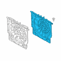 OEM 2022 BMW X6 Fan Cowl With Acoustic Ring Diagram - 17-42-7-953-225