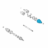 OEM Oldsmobile Boot Kit, Front Wheel Drive Shaft Tri-Pot Joint Diagram - 26060112