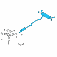 OEM Lincoln Muffler & Pipe Diagram - HS7Z-5F250-B