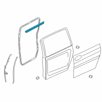 OEM 2007 Kia Sedona WEATHERSTRIP Assembly-Rear Door Upper Diagram - 831604D000