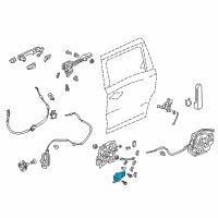 OEM 2019 Honda Odyssey Actuator Assembly, Driver Side Slide Door Diagram - 72663-THR-A11