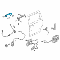 OEM 2019 Honda Odyssey Handle, Driver Side Slide Door (Black) Diagram - 72685-THR-A81