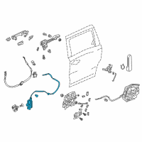 OEM 2019 Honda Odyssey Latch Assembly, Right Front Slide Door Diagram - 72615-THR-A01