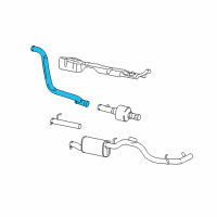 OEM Ford Excursion Front Pipe Diagram - 4C3Z-6N646-AA