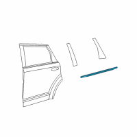 OEM 2020 Dodge Journey Molding-Rear Door Diagram - 5076859AJ