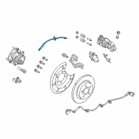 OEM 2017 Ford Focus Brake Hose Diagram - AV6Z-2282-A