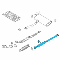 OEM Kia Sportage Center Muffler Complete Diagram - 286003W950