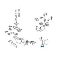 OEM 2005 Pontiac GTO Hinge Asm-Front Floor Console Armrest Diagram - 92084757