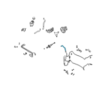 OEM Infiniti M45 Power Steering Return Hose Diagram - 49725-CR910