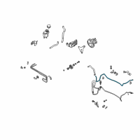 OEM 2003 Infiniti M45 Power Steering Tube Assembly Diagram - 49726-AR710